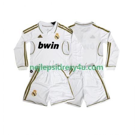 Fotbalový Dres Real Madrid 2011 2012 Retro Dětské Domácí Dlouhý Rukáv